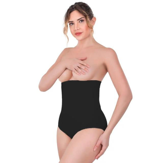 Siyah Yüksek Bel Çıtçıtlı Slip Korse Siyah Yüksek Bel Çıtçıtlı Slip Korse