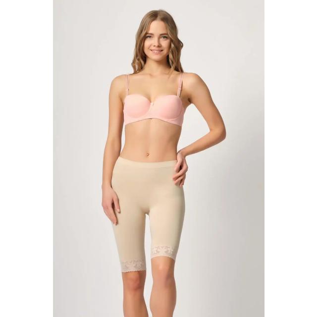 Ten Rengi Dantelli Soft Uzun Paçalı Boxer