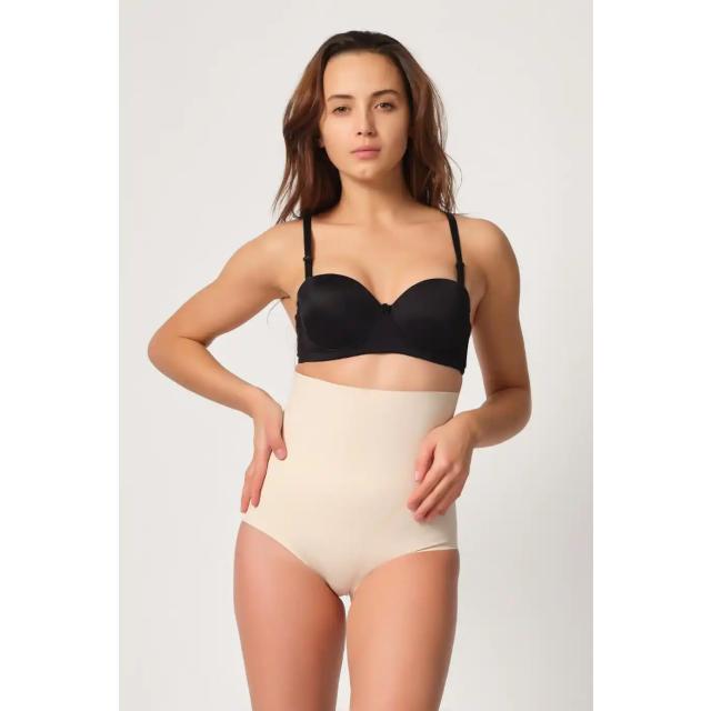 Ten Rengi Lazer Kesim Yüksek Bel Slip Korse Ten Rengi Lazer Kesim Yüksek Bel Slip Korse