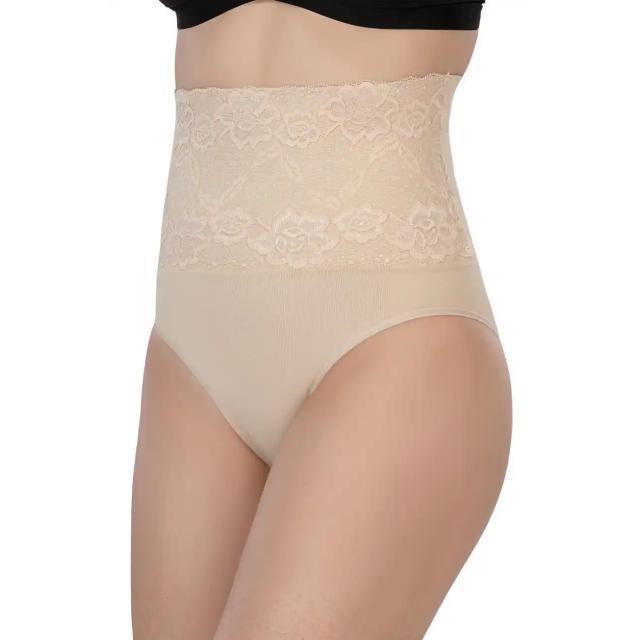 Ten Rengi Önü Dantelli Yüksek Bel Slip Korse Ten Rengi Önü Dantelli Yüksek Bel Slip Korse