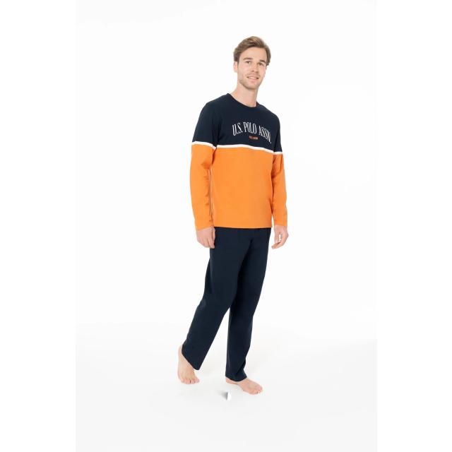 Turuncu Pamuklu Erkek Uzun Kollu Bisiklet Yaka Pijama Takımı U.S. Polo Assn. Turuncu Pamuklu Erkek Uzun Kollu Bisiklet Yaka Pijama Takımı U.S. Polo Assn.